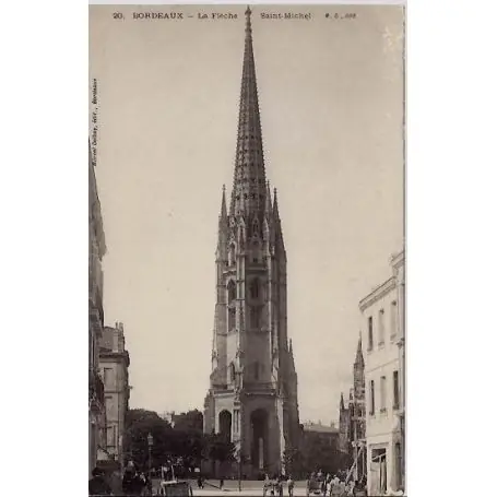 Carte postale 33 - Bordeaux - La fleche Saint-Michel - Non voyage - Dos non divise Meilleur Choix