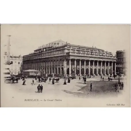 Carte postale 33 - Bordeaux - Le grand Theatre - Non voyage - Dos non divise Usine Directe