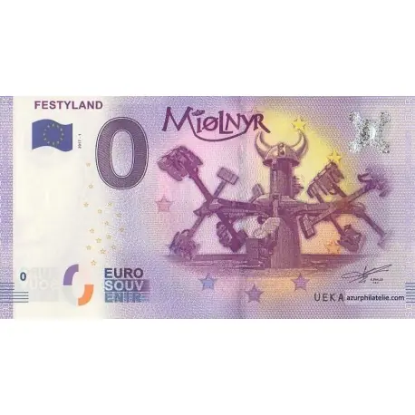 Billet souvenir - 14 - Festyland - Miolnyr - 2017 Livraison Mondiale