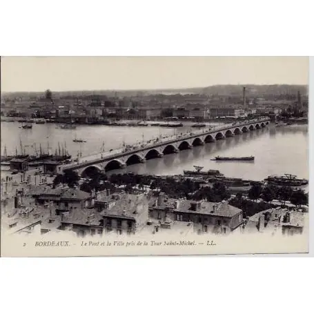Solde Carte postale 33 - Bordeaux - Le pont de la ville pris de la tour Saint-Michel - Non voyage