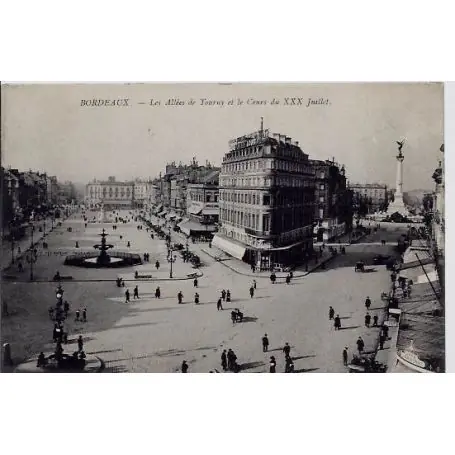 Vente Flash Carte postale 33 - Bordeaux - Les allees de Tourny et le cours du XXX juillet - Non voyage
