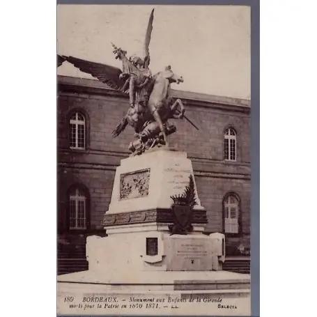 Édition Limitée Carte postale 33 - Bordeaux - Monument aux enfants de la Gironde morts pour la patrie en ...