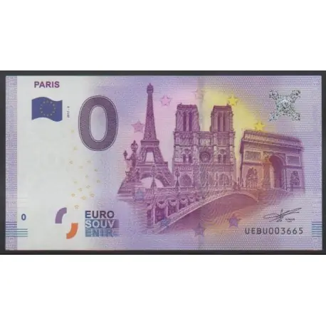 Billet souvenir - Paris - 2017 Paiement Sécurisé