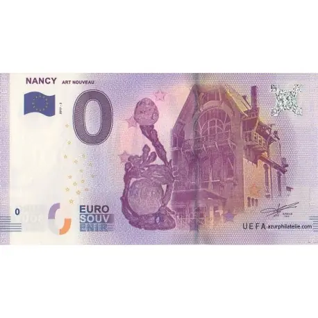 Billet souvenir - 54 - Nancy - Art Nouveau - 2017 Vente Flash