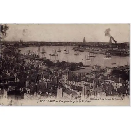 Offre Limitée Carte postale 33 - Bordeaux - Vue generale - prise de Saint Michel - voyage - Dos divise