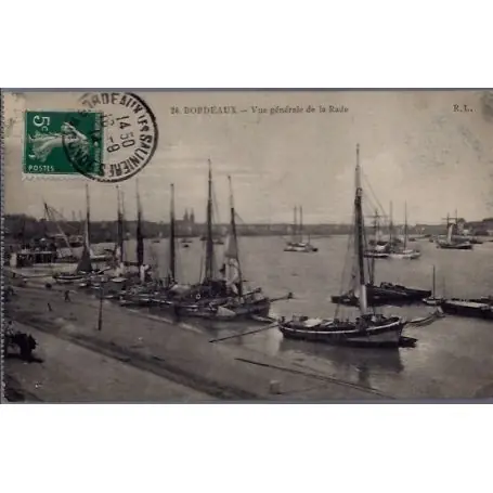 Garantie Incluse Carte postale 33 - Bordeaux - vue generale de la Rade - Voyage - Dos divise...