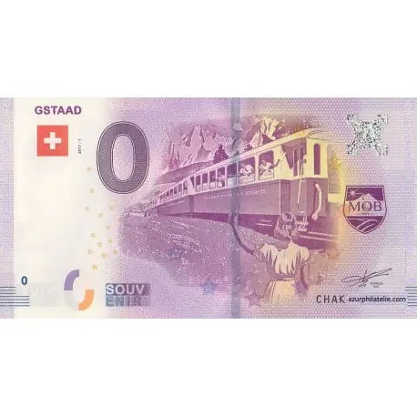 Certifié Billet souvenir - CH - Gstaad - 2017-1
