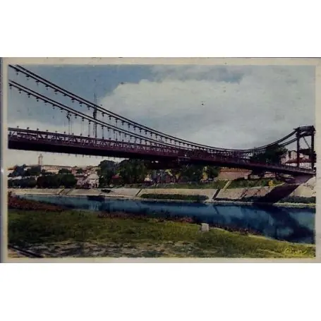 Usine Directe Carte postale 33 - La Reole - Le pont suspendu - Voyage - Dos divise...