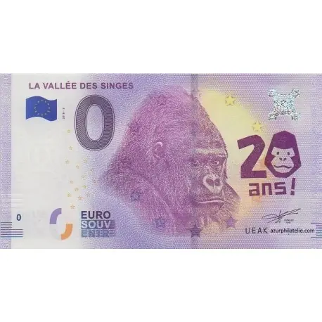 Billet souvenir - 86 - La vallée des Singes - 2018-2 Prix Promo