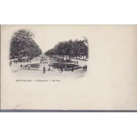 Carte postale 34 - Montpellier - L'esplanade - Dos non divise Acheter En Ligne