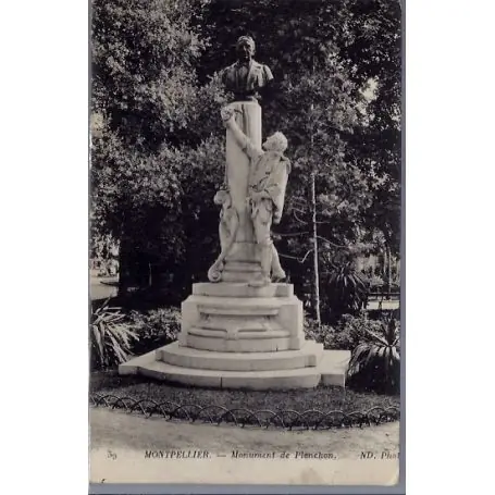Carte postale 34 - Montpellier - Monument de Planchon - Voyage - Dos divise... Livraison Mondiale