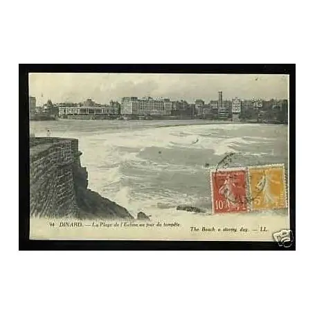 Carte postale 35 - Dinard - La plage de l'Ecluse un jour de tempete Remise