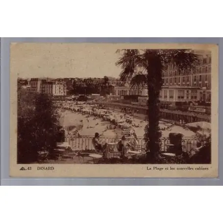 Prix Promo Carte postale 35 - Dinard - La plage et les nouvelles cabines - Voyage - Dos divise...