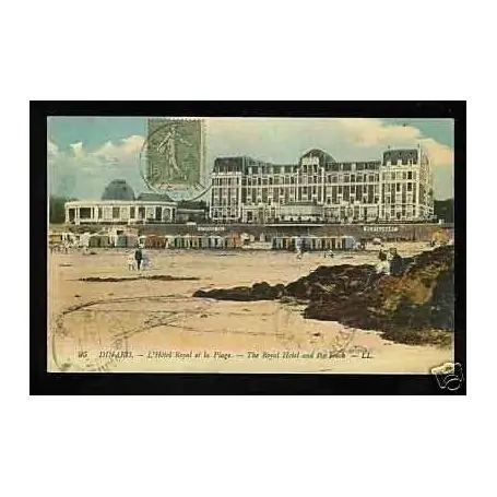Authentique Carte postale 35 - Dinard - L'Hotel royal et la plage