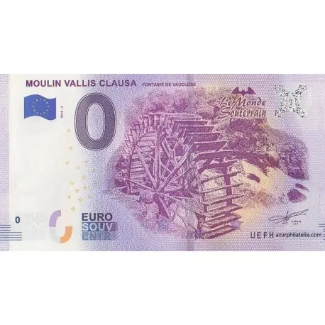 Billet souvenir - 84 - Moulin Vallis Clausa - 2018-2 Prix Réduit