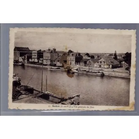 Carte postale 35 - Redon - Vue generale du Port - Voyage - Dos divise ... Offre Limitée