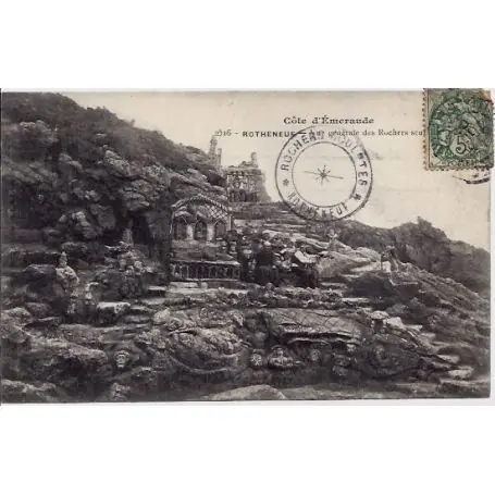 Carte postale 35 - Rotheneuf - Cote d'Emeraude - Vue generale des rochers sculptes - Voyage Acheter Direct