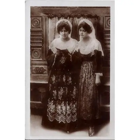 Fait Main Carte postale 35 - Saint Gildas de Rhuys - Jeunes filles de saint Gildas de Rhuys -Voyage -