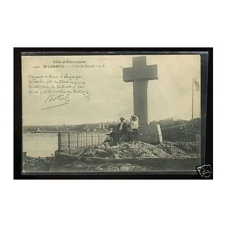 Carte postale 35 - St-Lunaire - La Croix du Decolle - Botrel Commander Vite