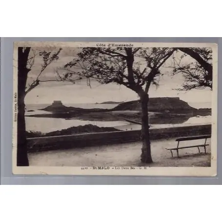 Marque Carte postale 35 - St-Malo - Les deux Bes - Voyage - Dos divise...