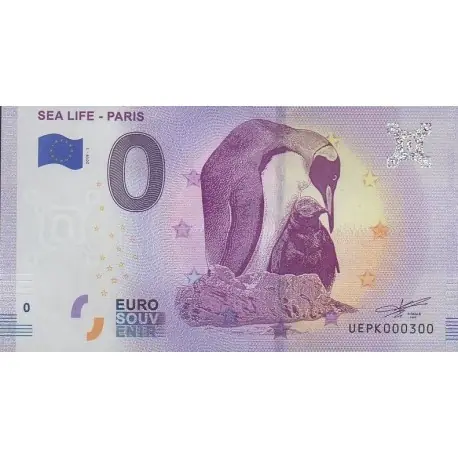Vente Flash Billet souvenir - 77 - Sea Life - Paris - 2019-1 - No 300