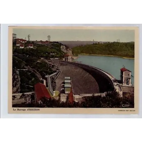 En Vogue Carte postale 36 - Eguzon - le barrage - Non voyage - Dos divise...