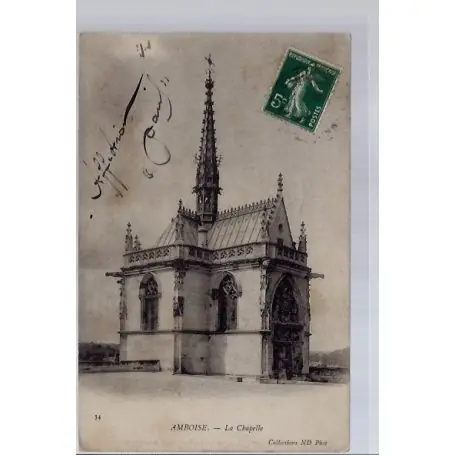 Offre Du Jour Carte postale 37 - Amboise - La chapelle - Voyage - Dos non divise...