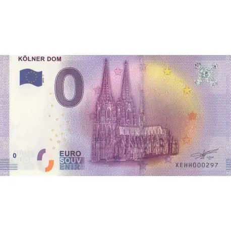 Billet souvenir - DE - Kölner Dom - 2016-1 - No 297 Seulement Aujourd’hui