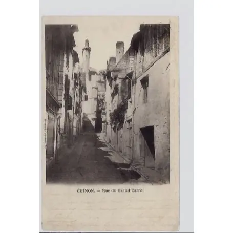Carte postale 37 - Chinon - Rue du Grand Carroi - Voyage - Dos non divise... Commande En Gros