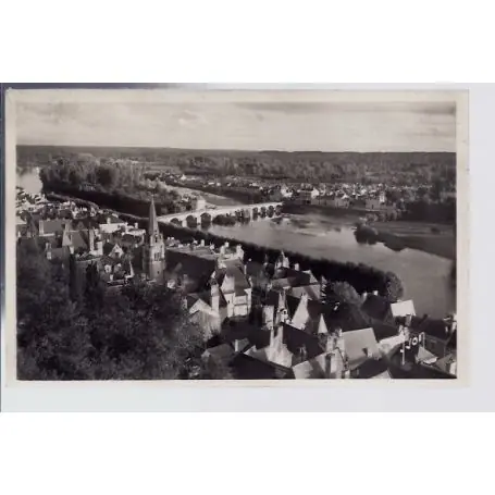 Expédition Rapide Carte postale 37 - Chinon - Vue generale sur la ville et la Vienne - Non voyage - Dos div...