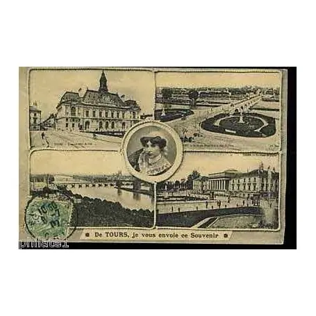 Acheter En Ligne Carte postale 37 - de Tours je vous envoie ce souvenir - multivue