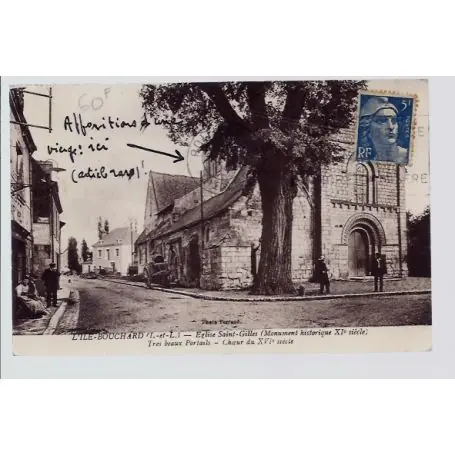 Solde Carte postale 37 - L' Ile-Bouchard - Eglise Saint-Gilles - tres beaux portails - Choeur ...