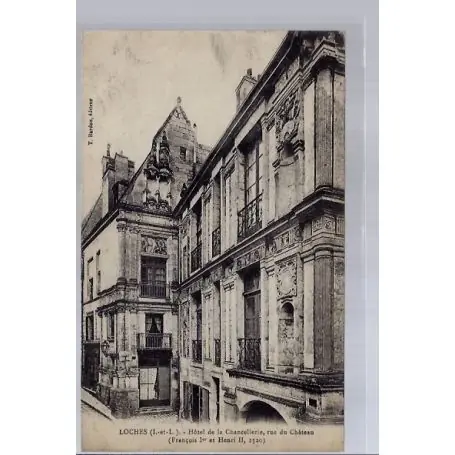 Commander Maintenant Carte postale 37 - Loches - Hotel de la Chancellerie - rue du chateau - Non voyage - Dos ...