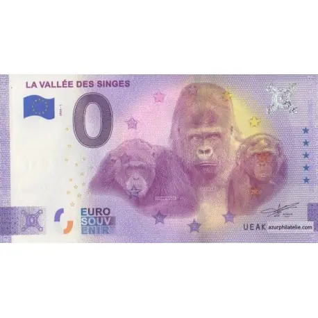 Artisanat Billet souvenir - 86 - La Vallée des Singes - 2020-1 - Anniversaire