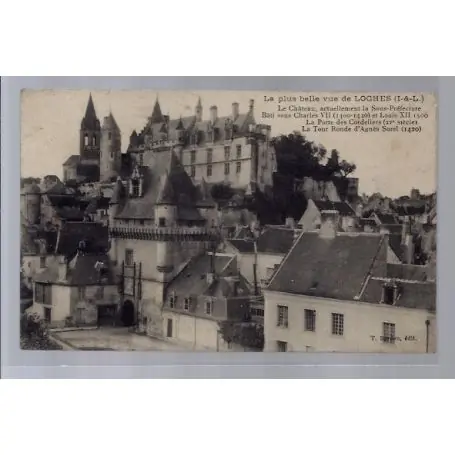 Carte postale 37 - Loches - La plus belle vue de Loches - Le chateau, actuellement la sou... Acheter Direct