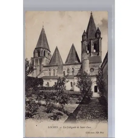 Petit Prix Carte postale 37 - Loches- La Collegiale de Saint-Ours - Non voyage - Dos divise...