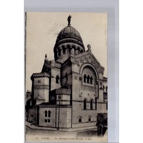 Carte postale 37 - Tours - la Basilique Saint-Martin - Non voyage - Dos divise... Livraison Express