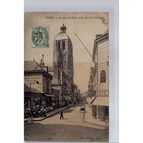 Carte postale 37 - Tours - La rue des Halles et la tour de l' Horloge - Voyage - Dos divi... Certifié