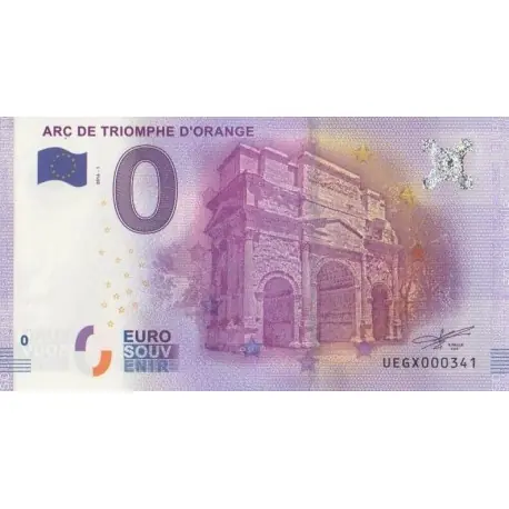 Nouvel Arrivage Billet souvenir - 84 - Arc de triomphe d'Orange - 2016-1 - No 341