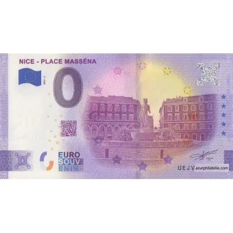 Billet souvenir - 06 - Nice - Place Masséna - 2021-2 - Anniversaire Original