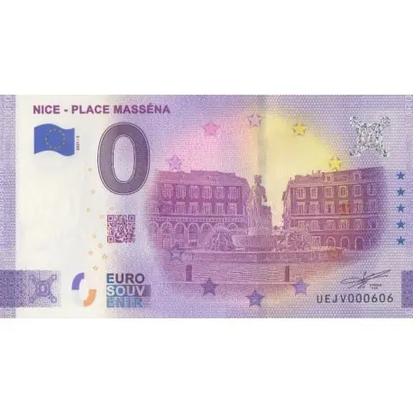 Billet souvenir - 06 - Nice - Place Masséna - 2021-2 - No 606 Exclusif