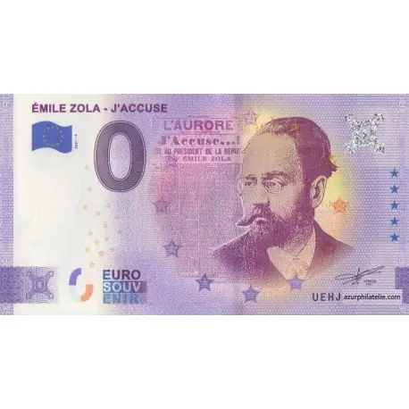 Livraison Mondiale Billet souvenir - 37 - Emile Zola - J'Accuse - 2021-4