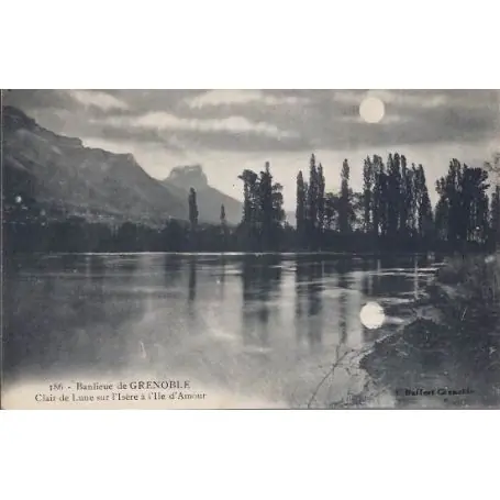 Carte postale 38 - Banlieu de grenoble - L'Ile d'Amour Réduction