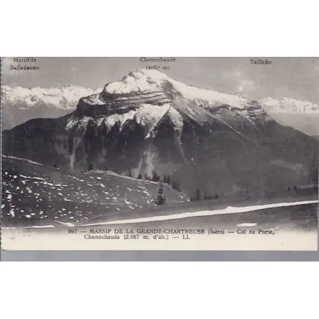 Carte postale 38 - Col de Porte - Chamechaude - Taillefer Fait Main