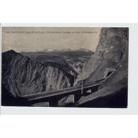 Paiement Sécurisé Carte postale 38 - Dauphine - Ligne de la Mure - Viaducs de la Clapisse au fond, la Mouch...