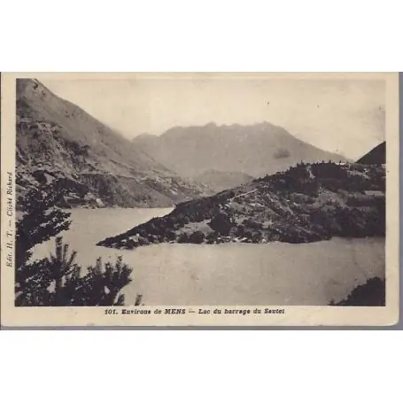 Haute Qualité Carte postale 38 - Env. de Mens - Lac du barrage du Sautet