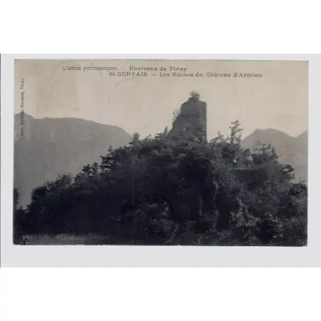 Dernier Modèle Carte postale 38 - Environs de Vinay - St Gervais - Les ruines du chateau d' Armieu - Voy...