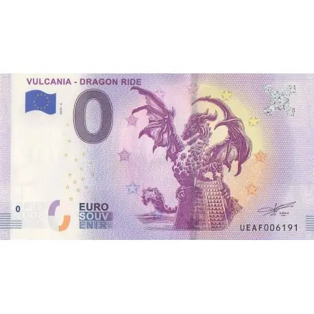 Billet souvenir - 63 - Vulcania - Dragon Ride - 2019-4 Acheter Direct