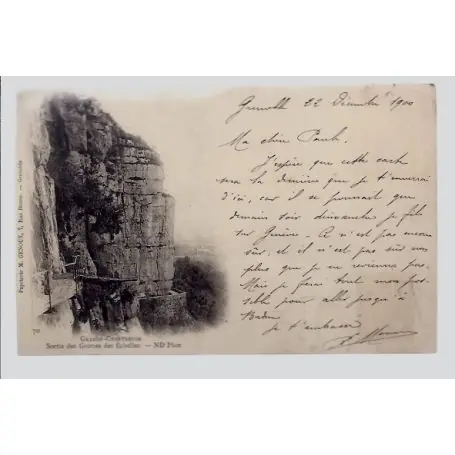 En Vogue Carte postale 38 - Grenoble - Sortie des Grottes des echelles - Voyage - Dos non divise...