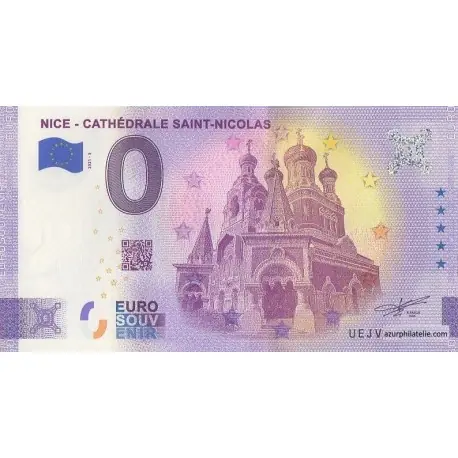 Billet souvenir - 06 - Nice - Cathédrale Saint-Nicolas - 2021-3 Nouvel Arrivage